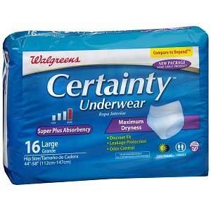   Certainty Underwear, Maximum Absorbency, Large 