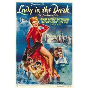 Lady in the Dark Poster B 27x40 Ginger Rogers Ray Milland Warner 