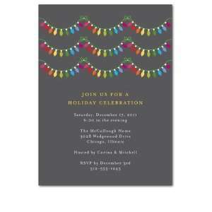  Holiday Party Invitation   Colorful Bulbs By Night Owl 