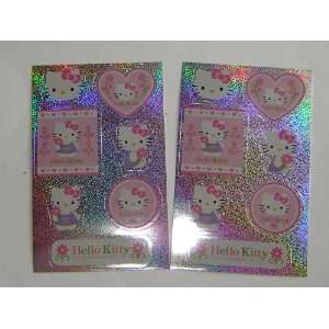  Hello Kitty Hologram Stickers   2 Sheets: Toys & Games