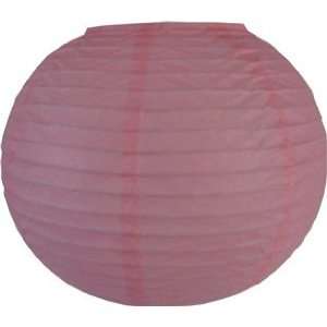  12 Inch Light Pink Even Ribbed Paper Lantern