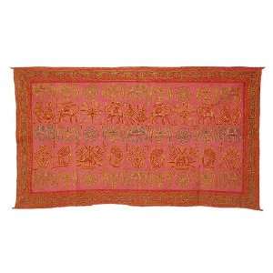  Vintage Indian Tribal Handmade Sari Tapestry Wall Hanging 