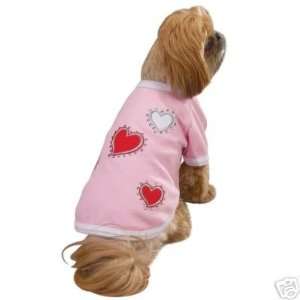  Zack & Zoey Hearts Full of Bling Dog Tee Shirt EX LARGE 