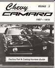 Chevy Camaro Casting Number & Engine Code Book #2312
