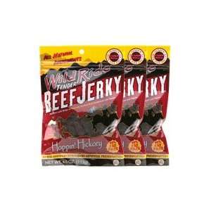 Wild Ride Tender Beef Jerky, Hoppin Hickory, 3 Pack:  