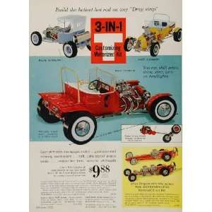  1963 Print Ad Hot Rod Toy Model Kit Red Demon Dragster 