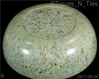 Vintage Melamine Melmac Green Blue 11.5 Confetti Bowl  