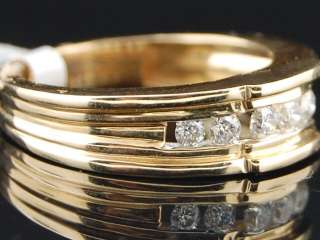 MENS ROUND CUT DIAMOND WEDDING ENGAGEMENT BAND RING SI  