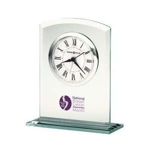  645716    Howard Miller Medina glass tabletop clock