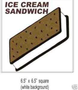 Ice Cream Sandwich Concession Decal Sticker 6.5  