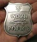 Re created U.S. INDIAN POLICE Old West Style Lawman Badge