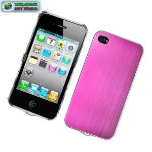  For Iphone 4 /Cdma /4s Luxury Metal Case C1204 Hot Pink 
