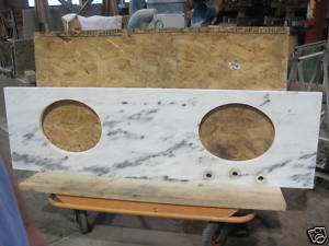 ANTIQUE~CARRERA MARBLE Double Bowl Sink Vanity Top SUPERB  