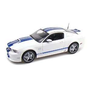  2011 Ford Shelby GT350 1/18 White w/ Blue Stripes Toys 