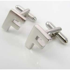  Silver Letter F Initial Cufflinks Cuff links Everything 