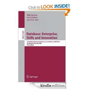  Database Enterprise, Skills and Innovation 22nd British 