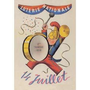  French National Lottery 12x18 Giclee on canvas