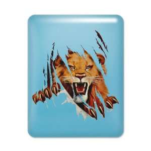  iPad Case Light Blue Lion Rip Out 