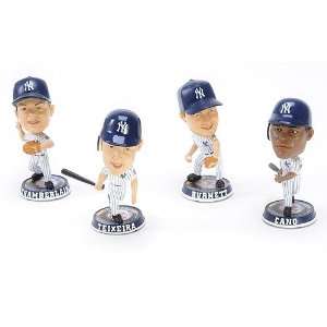 Forever Collectibles New York Yankees 4 Pack Minature Big Head Bobble 