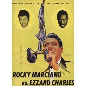 1954 Boxing Program Rocky Marciano vs Ez Charles EXMT   Sports 