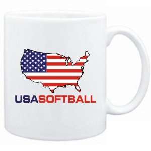  New  Usa Softball / Map  Mug Sports