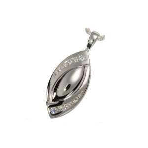  Double Tear Stone Cremation Jewelry in Sterling Silver 