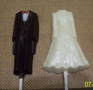 Wedding Dress & Tuxedo Chocolate Lollipops Favors SET  