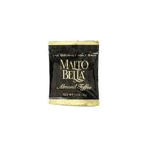 Malto Bella Almond Toffee Malt Balls 4pc (Economy Case Pack) 1 Oz Bag 