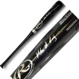 Magglio Ordonez Autographed Bat   Black Stick