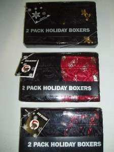 Joe Boxer 2 Pack Holiday Boxers Set Silky Underwear New  