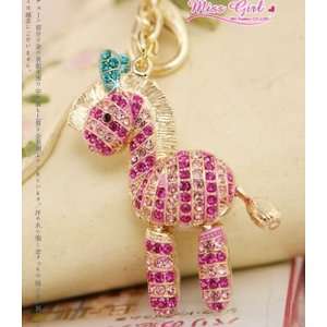  purple crystal small horse bag charm: Everything Else