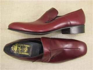 Johnston & Murphy Aristrocraft Slip on Loafers Vintage Burgundy Red 14 