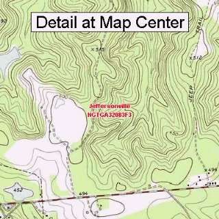  USGS Topographic Quadrangle Map   Jeffersonville, Georgia 