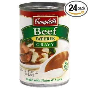 Campbells Fat Free Beef Gravy, 10.5 Ounce Cans (Pack of 24)  