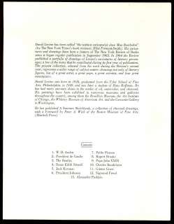 1965 DAVID LEVINE CARICATURE ~ LBJ ~ President JOHNSON  