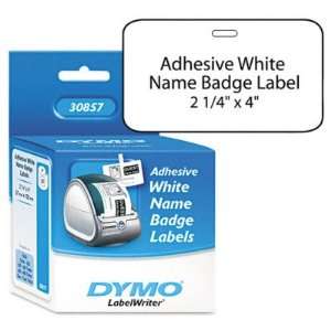 Adhesive Name Badge Label with Clip Hole   4 x 2 1/4, White, 250/Box 