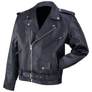 Leather Jacket Coat Biker Motorcycle Top Grade Leather  