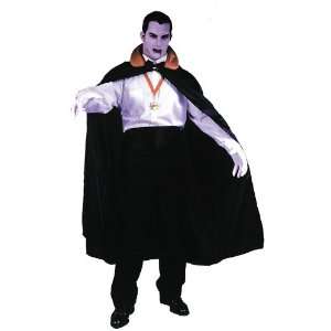  Long Black Vampire Count Cape with Red Collar Toys 