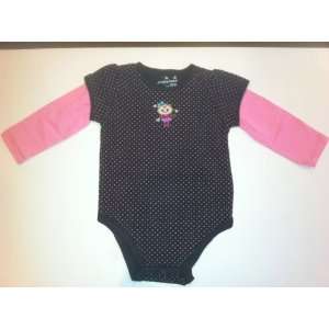 Jumping Beans Long Sleeve Bodysuit   Pink & Brown   18 Months   Baby 