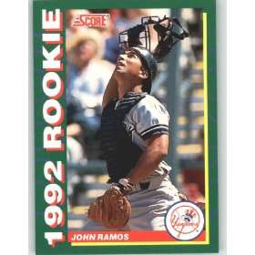  1992 Score Rookies #8 John Ramos   New York Yankees 
