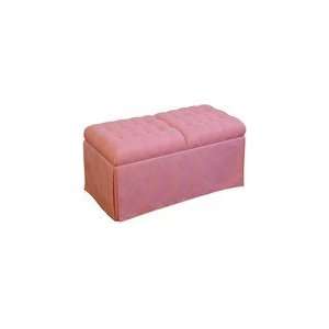    4D Concepts Girls Pink Microfiber Storage Bench: Home & Kitchen