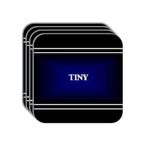 Personal Name Gift   TINY Set of 4 Mini Mousepad Coasters (black 
