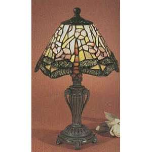 Antique Bronze Resting Dragonfly Flower Table Lamp: Home 