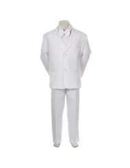 Angels Garment Little Boys Size 7 White Classic Tuxedo 5 Pc Set