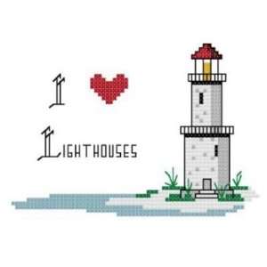 Lighthouse Cross Stitch Chart Kit   I Love Lighthouses
