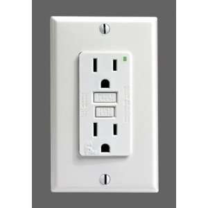  Leviton L12 07599 NW GFCI Receptacle With Nylon Wall Plate 