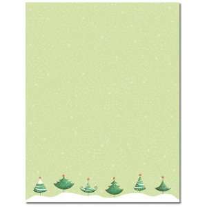  200 Six Christmas Trees Letterhead Sheets 
