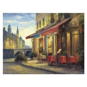  Left Bank Cafe Gallery Wrapped Canvas, 24W x 32H in.: Home 