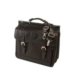    Stebco Black Premium Soft Leather Laptop Briefcase