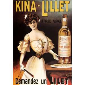 KINA LILLET FRANCE FRENCH SMALL VINTAGE POSTER CANVAS 